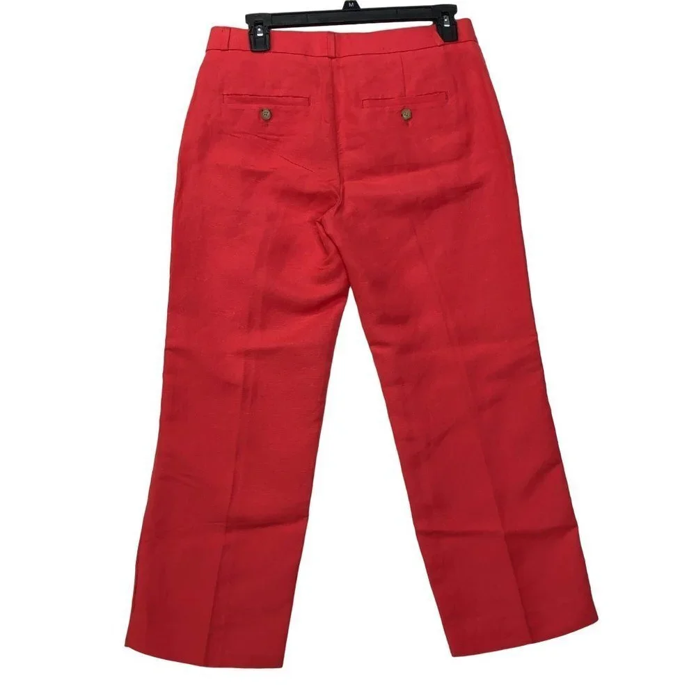 BANANA REPUBLIC LOGAN  LINEN BLEND CROPPED‎ PANTS SIZE 2